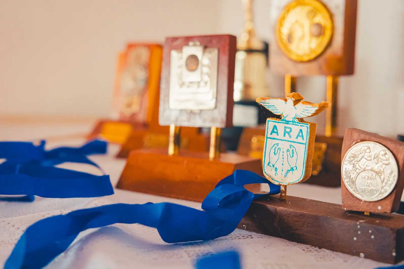 Medalhas e troféus da associação